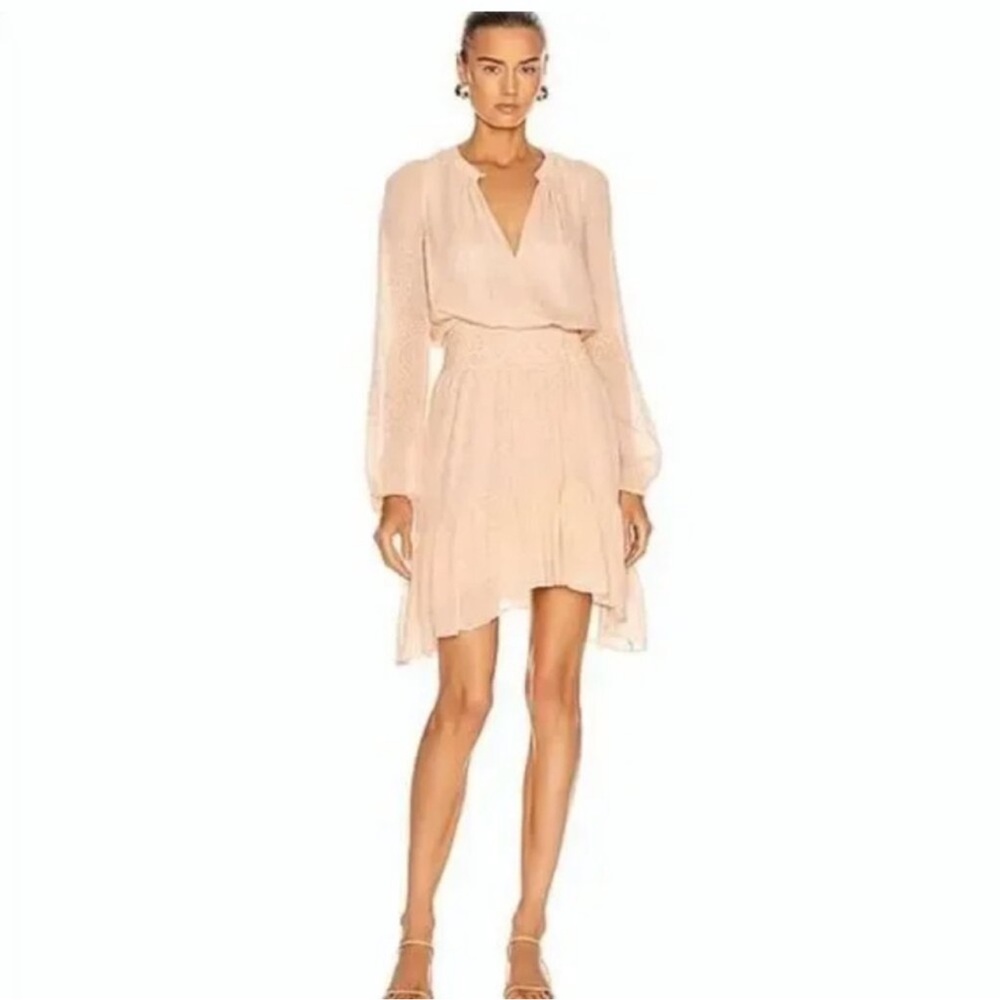 A.L.C. Sidney Silk Dress in Pale Pink